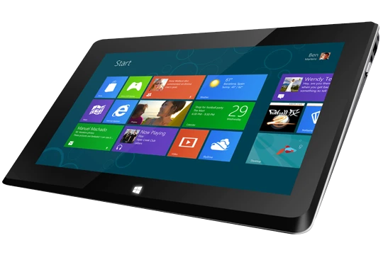 When closed, TAICHI can be used as a tablet computer, with multi-touch display and support for stylus input