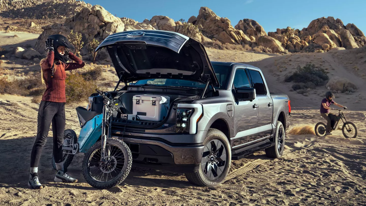 Putting the Ford F-150 and its Mega Power Frunk to use for electric adventure