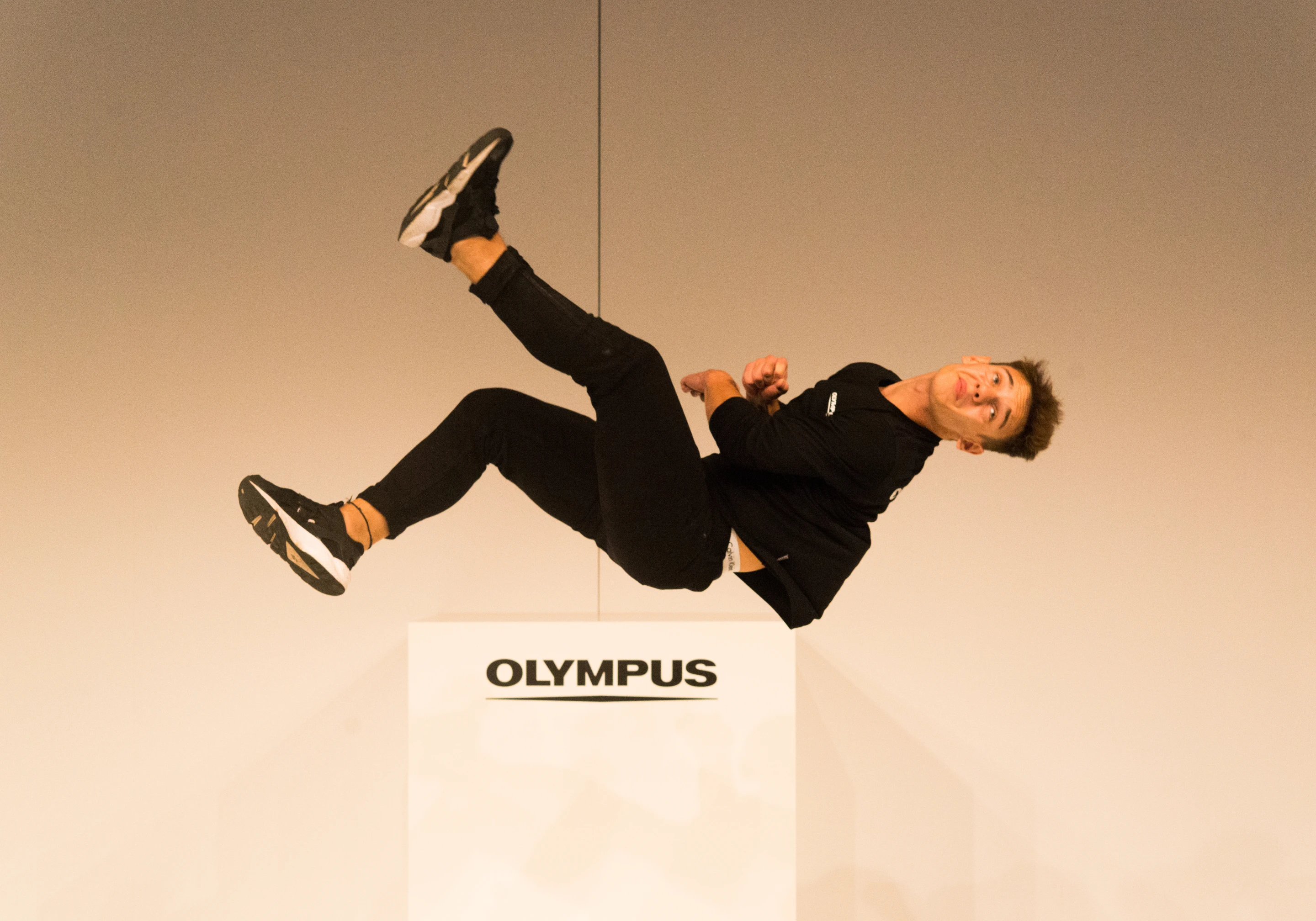 ... and parkour guys doing various flips and tricks