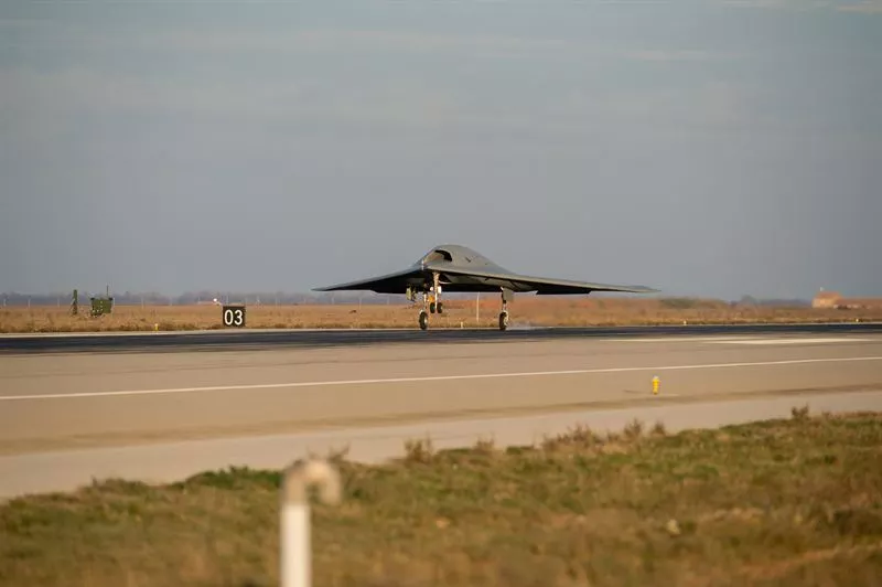 The nEUROn Unmanned Combat Aerial Vehicle (UCAV) demonstrator takes off on its maiden flight