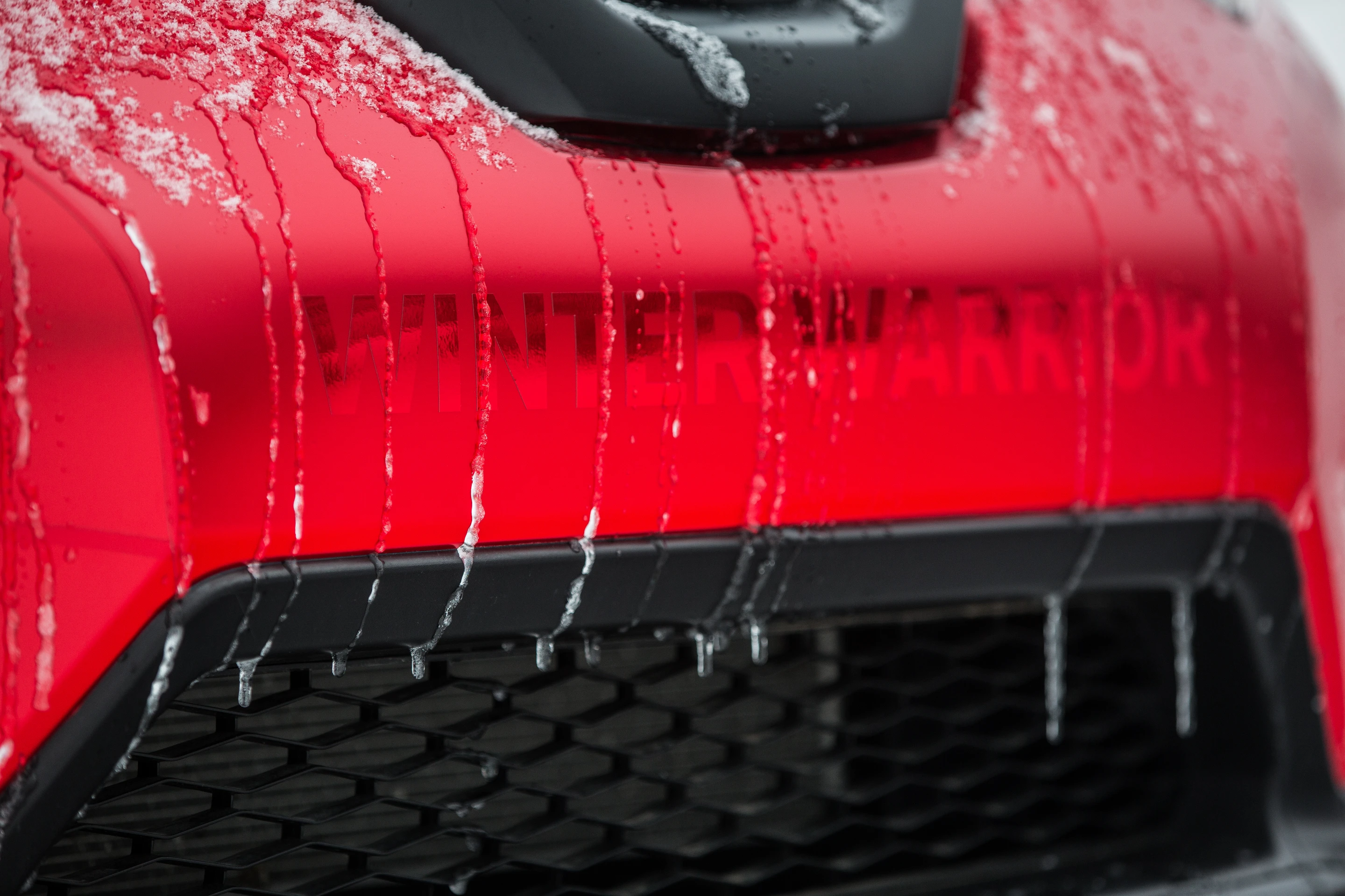 The Winter Warriors feature a custom red wrap and writing
