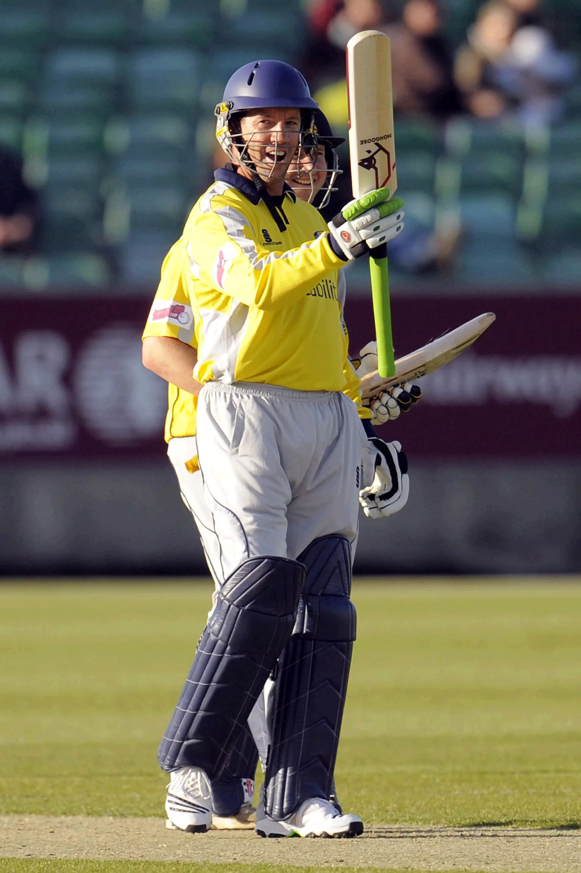 The Mongoose MMi3 cricket bat in the hands of Stuart Law who debuted the bat in England last year in May (Photo: Mat Hale)