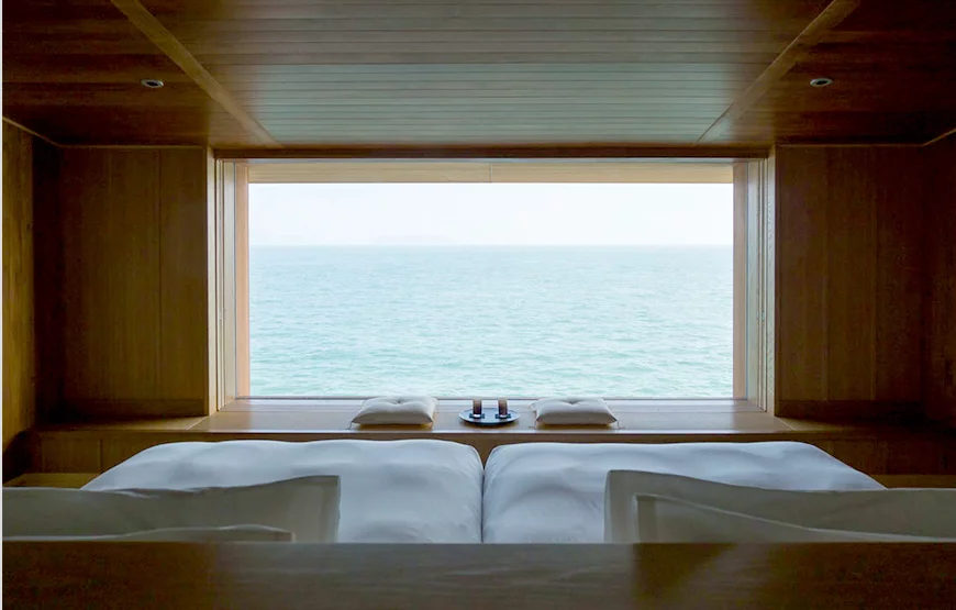 The boutique Guntu vessel features 19 individual guests rooms