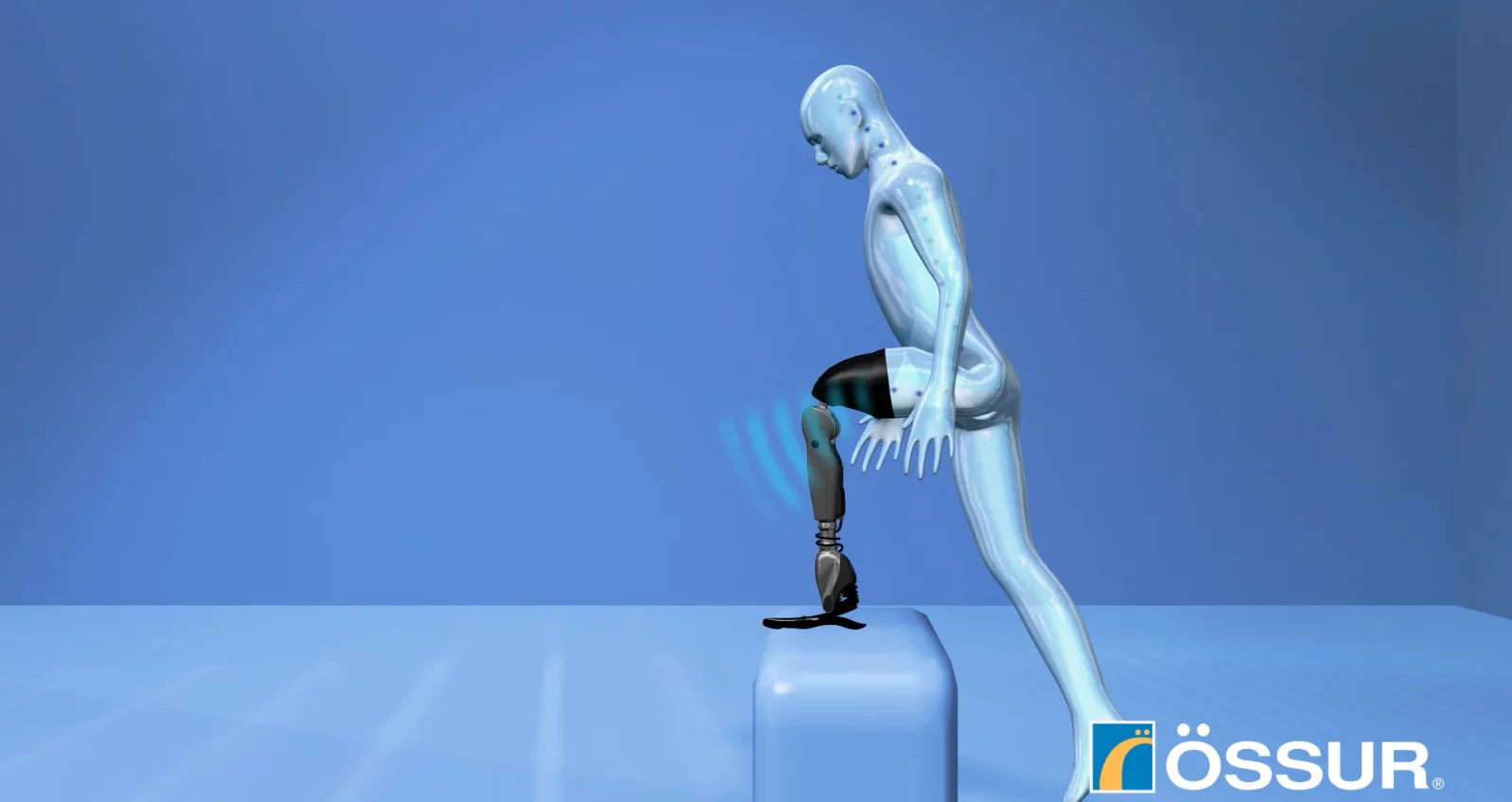 The sensor and computer allows the limb to act faster and smoother