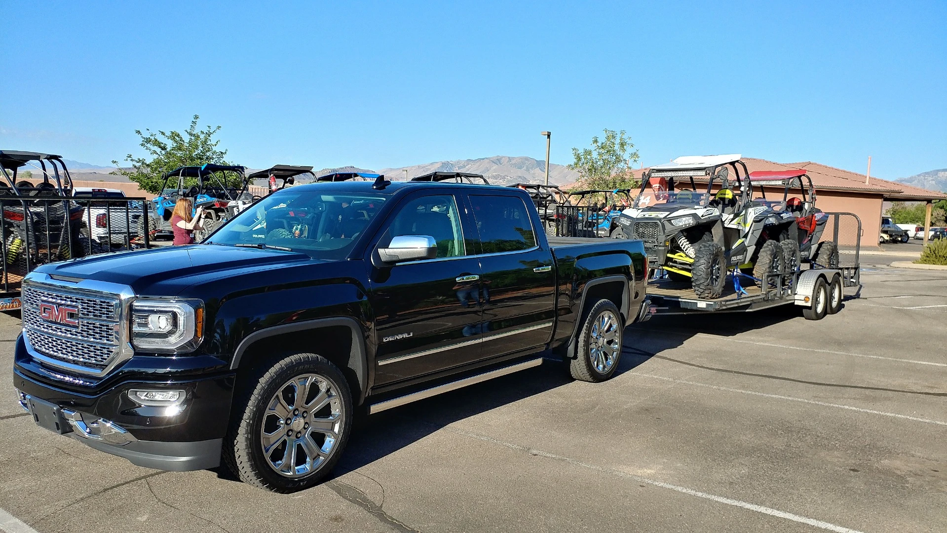 This Sierra Denali 1500 and trailer were used as our demonstration of trailering safety as GMC's crew walked us through Tow Like a Pro basics