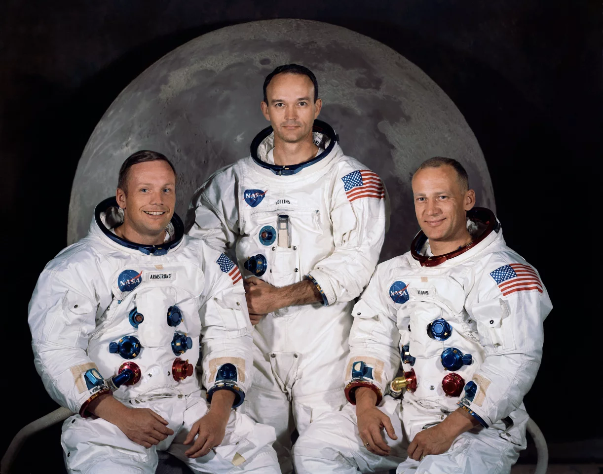 Neil Armstrong, Michael Collins, and Buzz Aldrin