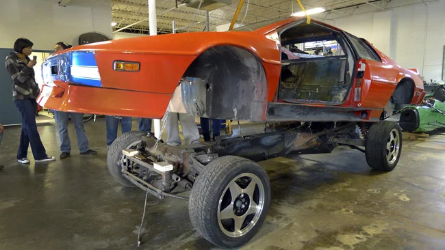 The Automotive Design Studio class received a Lotus Esprit in January 2012, which was converted to electric drive over the next five months