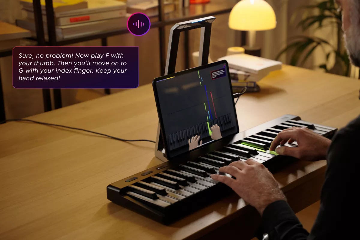 ROLI’s AI Music Coach provides real-time technique feedback, tracking hand movement and posture as users practice