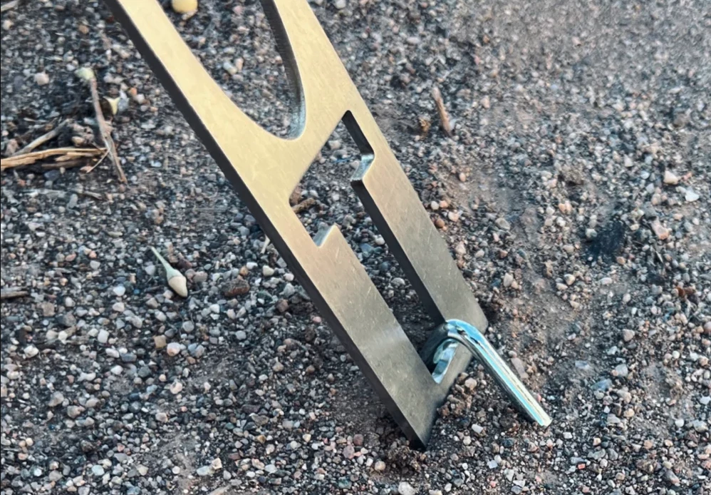 The Tripod Torch comes with stakes to increase stability and decrease the likelihood of a disastrous tip-over
