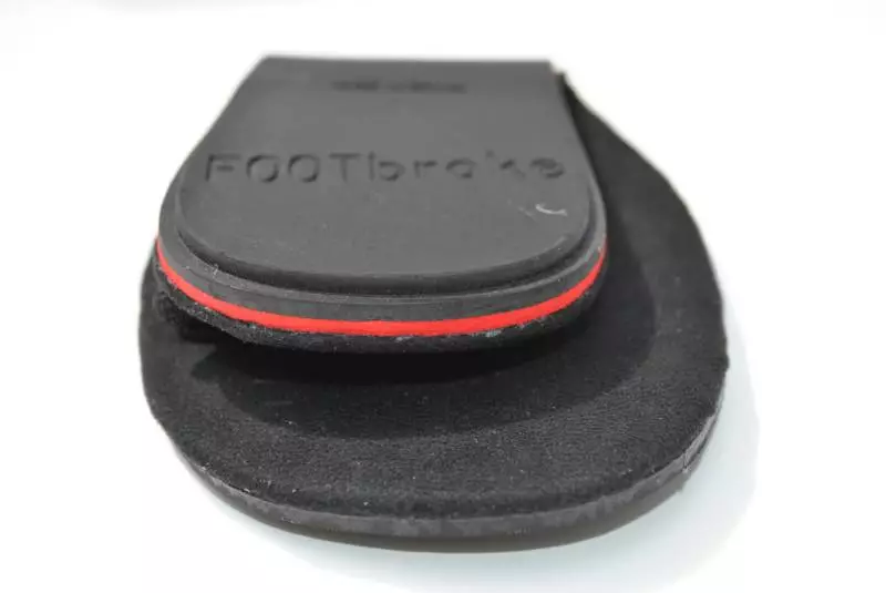 FOOTbrakes fold small enough for a cycling jersey pocket