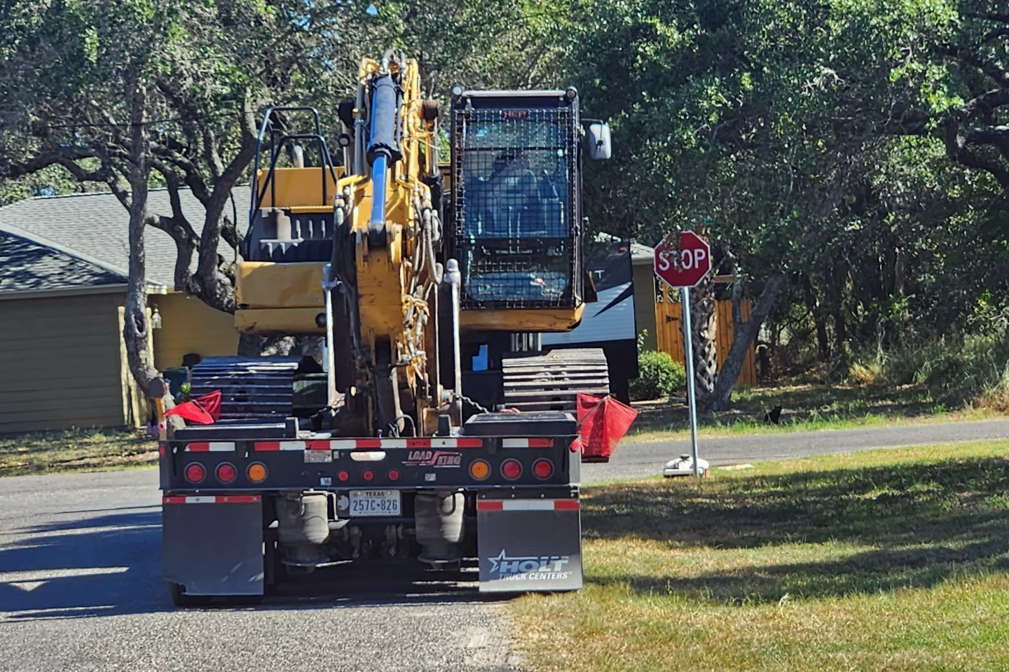 The little Luba fears nothing! As the dozer was being hauled off, I thought the Luba was done for. Instead, it briefly paused (probably just confused, I don't think semi trucks are in the list of objects it recognizes?) for the big rig to pass by, then resumed its mowing duties. That being said, my neighbor has a lifted "bro truck" that the Luba comfortably mows under, without touching the truck, when it's parked in the way.