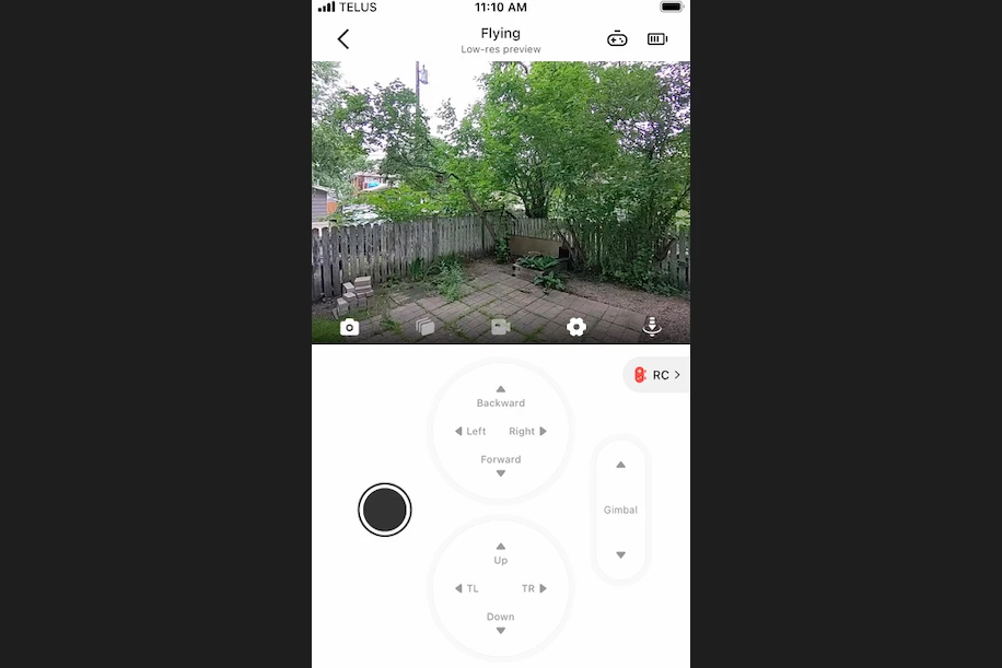 The app's easy-to-use Manual Control interface