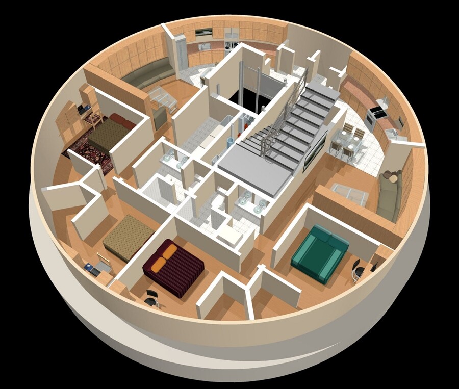 A floor-plan of a shelter condo
