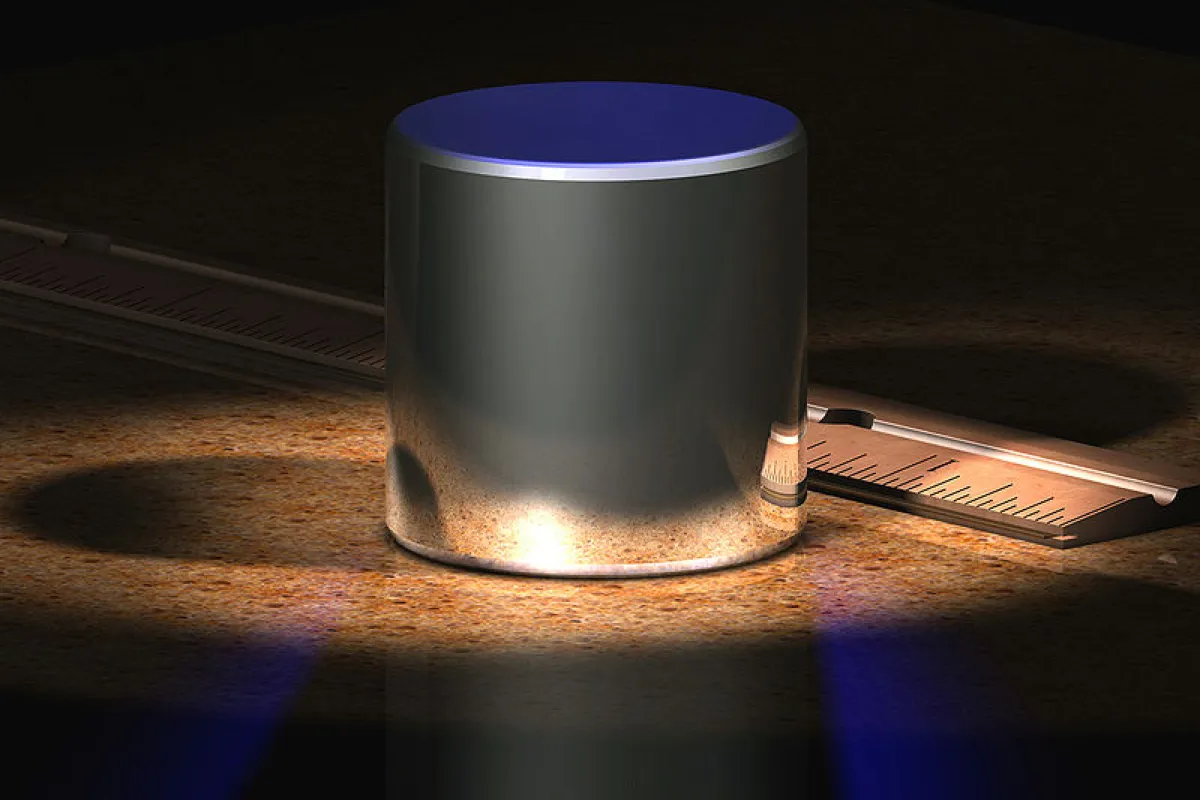 Artist's rendering of the International Prototype Kilogram (Image: Greg L)