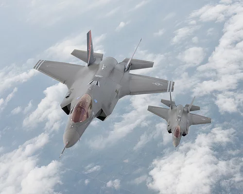 F-35 A fighter jets in flight