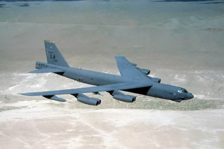 The upgrade allows the B-52 to carry 50 percent more smart weapons (Image: USAF)