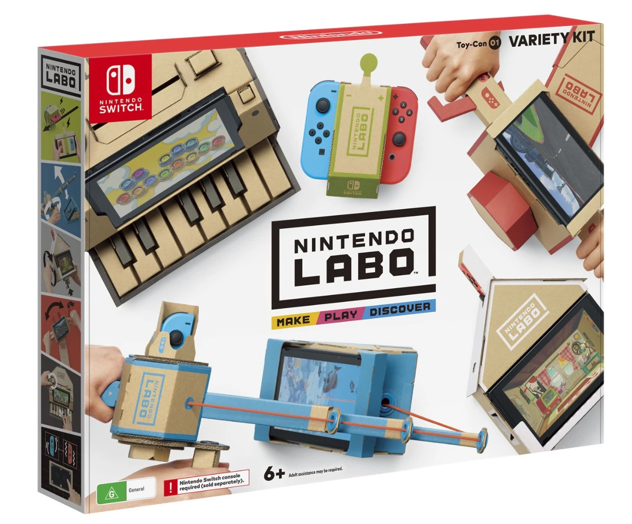 The Nintendo Labo Variety Kit includes the Toy-Con RC Car, Fishing Rod, House, Motorbike and Piano, and will sell for US$69.99