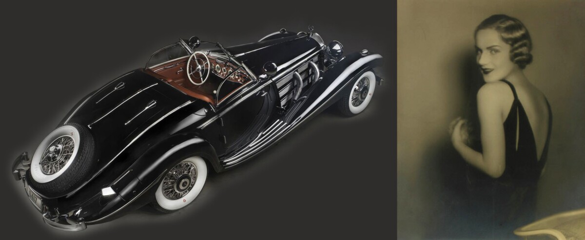 David Gooding of Gooding & Co saw the car still in storage when he was heading up Christie's automotive department, and recalls her driving maps and one elegant glove in the glove compartment, plus her lipstick-stained cigarette butts in the ashtray.