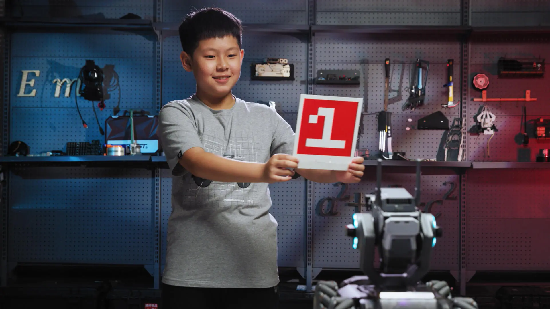 DJI's RoboMaster S1 can respond to claps, hand gestures and visual markers