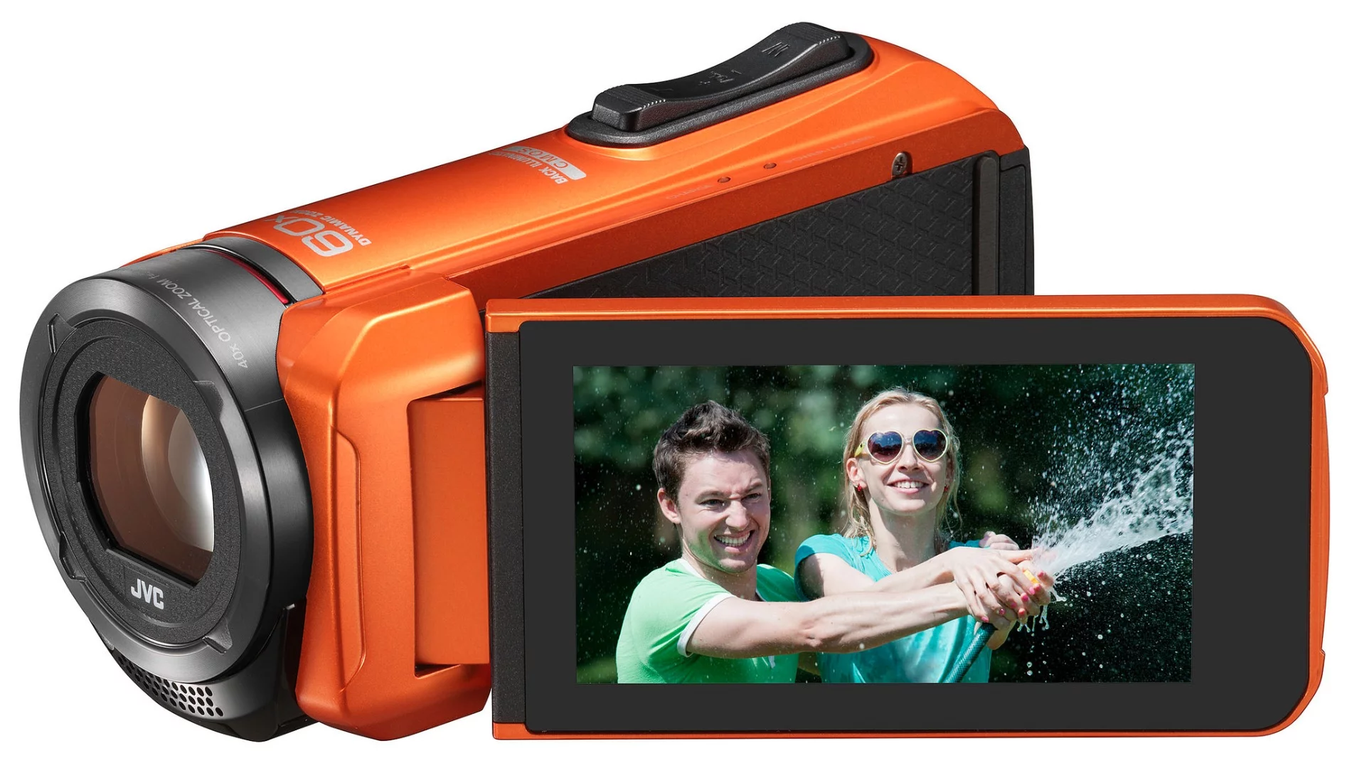 The JVC Everio GZ-R320 features a 3-inch touchscreen