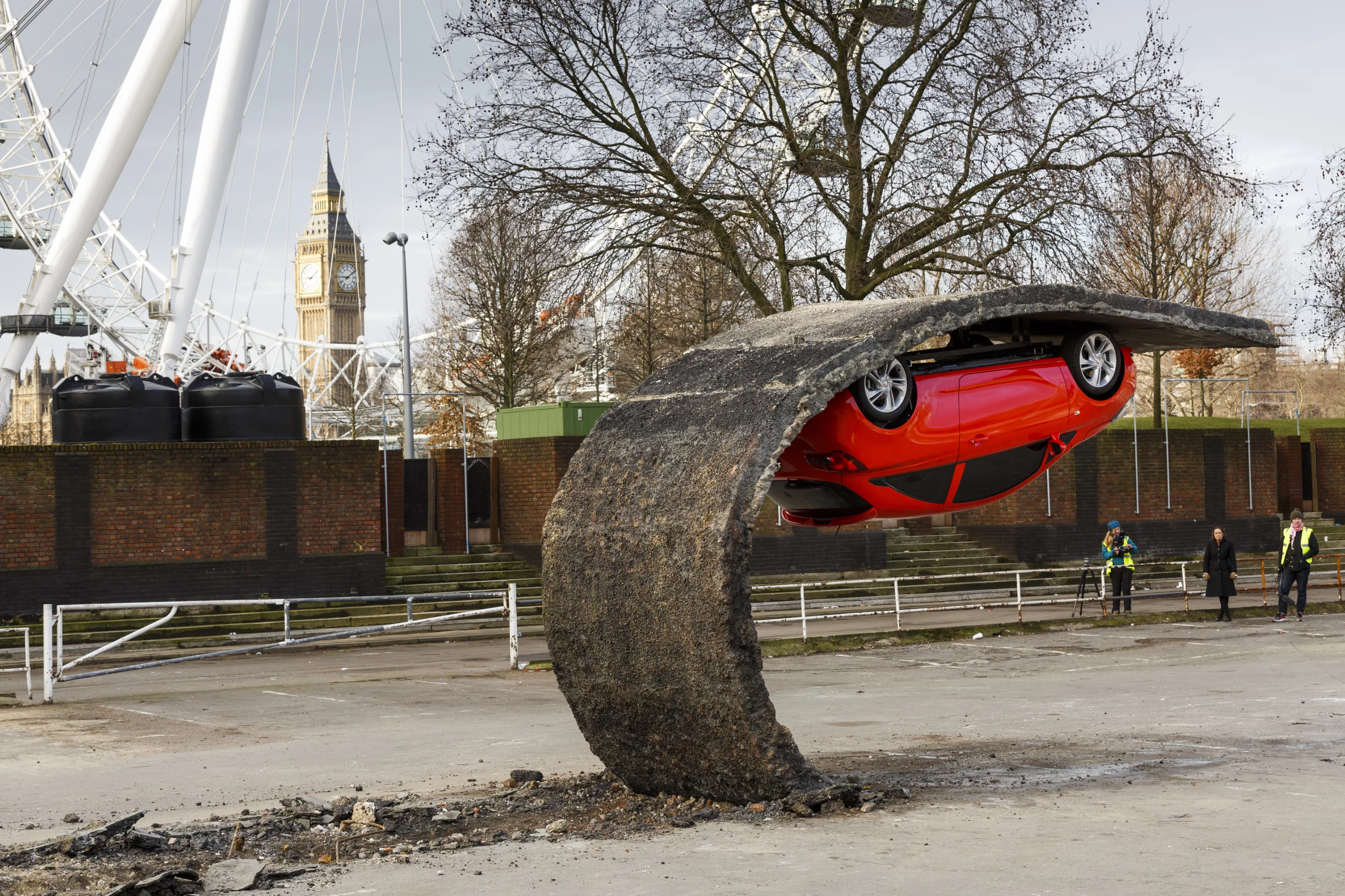 The installation has been created on behalf of Vauxhall Motors' launch of its new Corsa