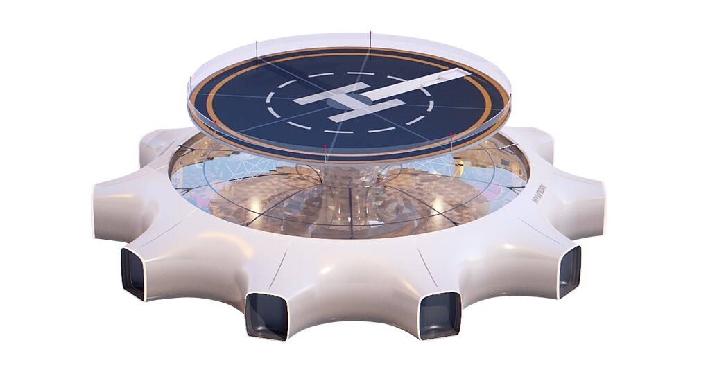 Hyundai's urban transportation Hub concept will let passengers switch from air to ground transport, and much more besides