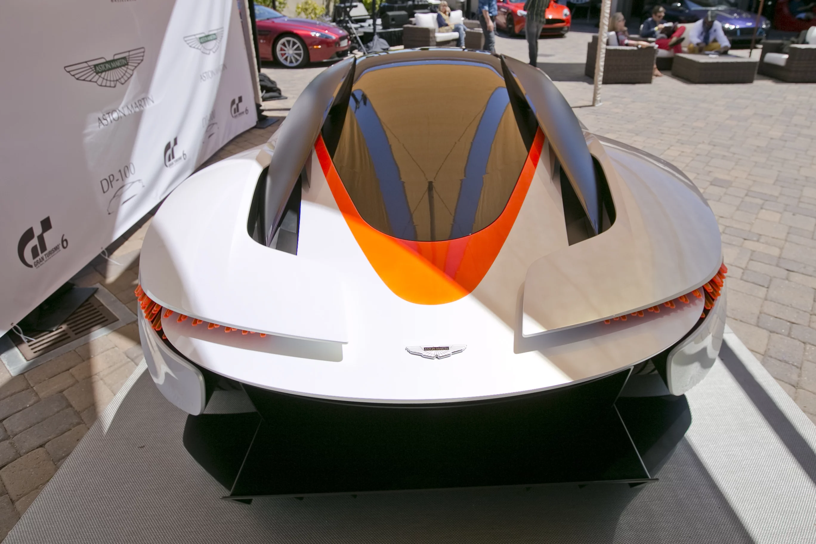 From the back, the massive rear diffuser ledge can be seen on the non-driving GT6 concept (Photo: Angus MacKenzie/Gizmag.com)