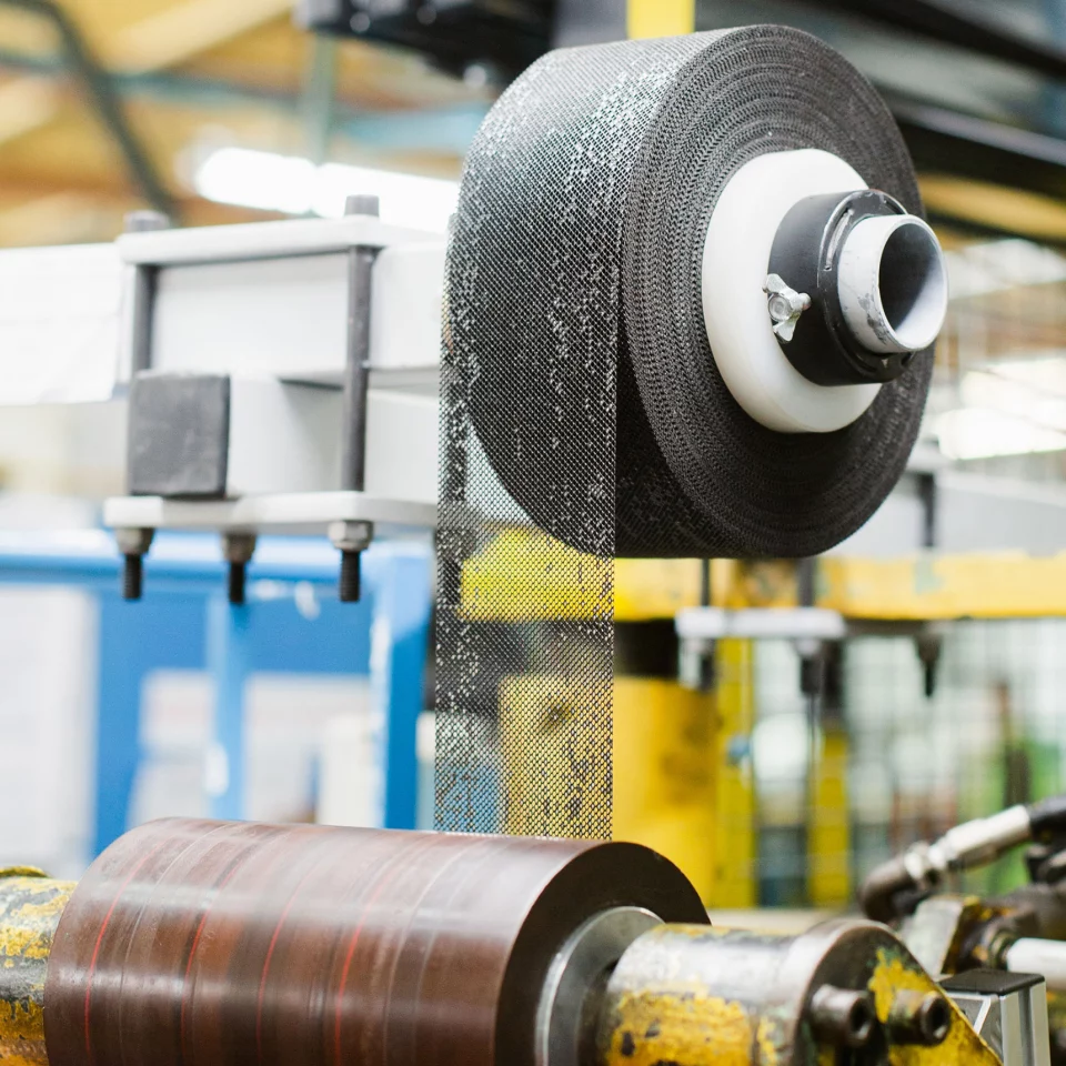 The Gridskin production process is claimed to be optimized for less waste and power usage