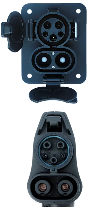 Face-on view of the J1772