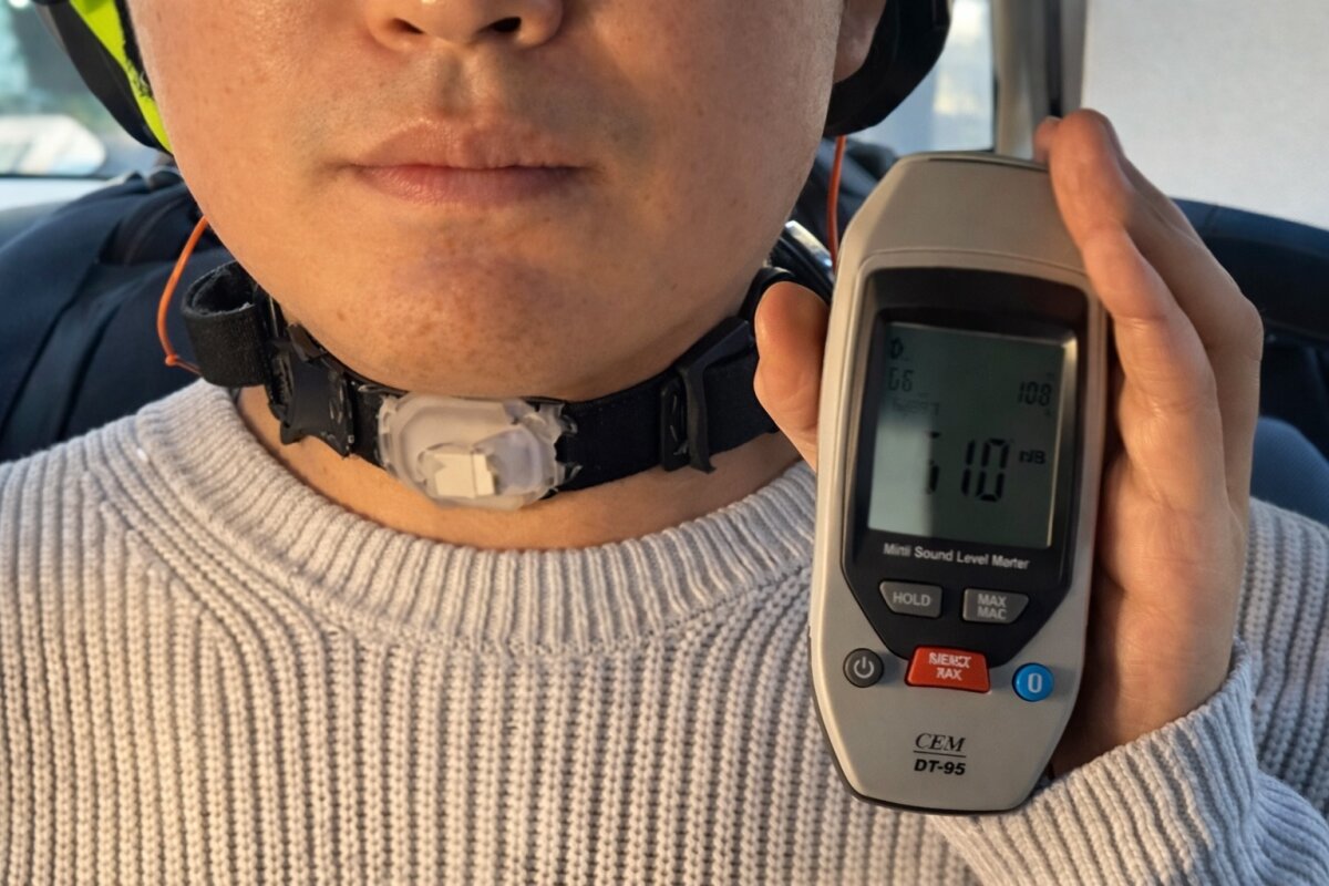 AI neckband lets you talk without saying a word