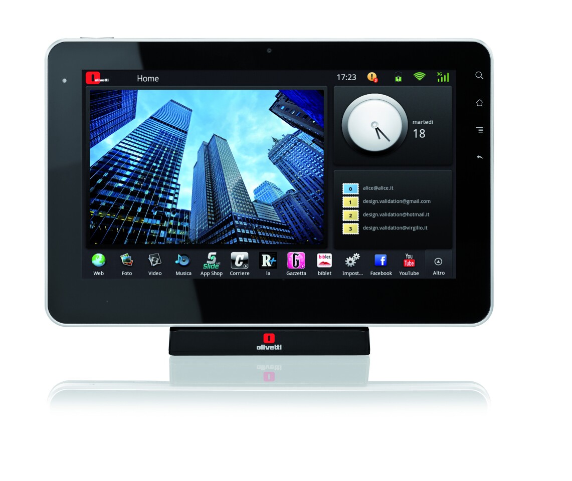 The stylish new OliPad 100 runs on Android 2.2 and has a 10-inch, 1024 x 600 pixel resolution capacitive touchscreen display