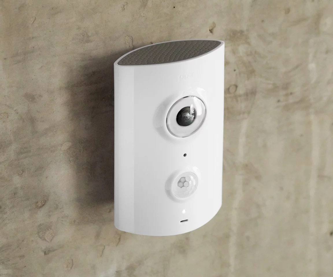 Piper can be mounted on a wall or simply placed on flat surface