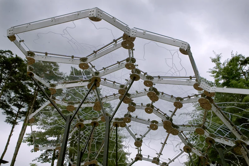 Each panel in the Living Light canopy represents an area of the city
