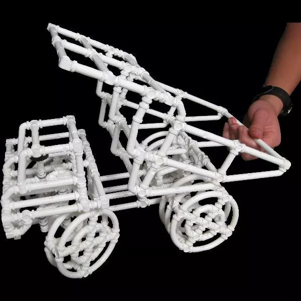 A dumptruck created with Crossbeams