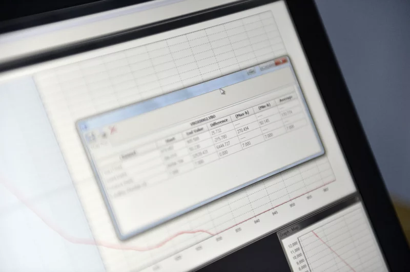 The Hennessey Venom GT performance readout