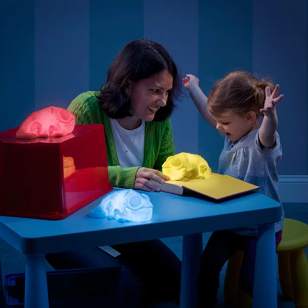 Huey the Color Copying Chameleon Lamp identifies any color that it's placed on, then glows in that color (All images courtesy ThinkGeek)