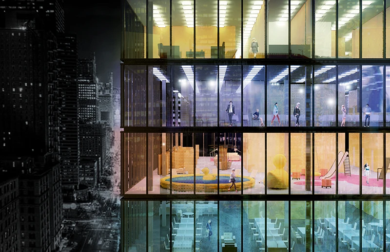 Artist's concept of a Pop-Up Hotel