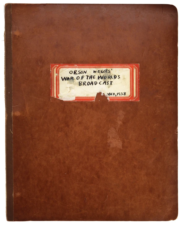 War of the Worlds transcript of the historic Orson Welles radio broadcast sold for $28,800