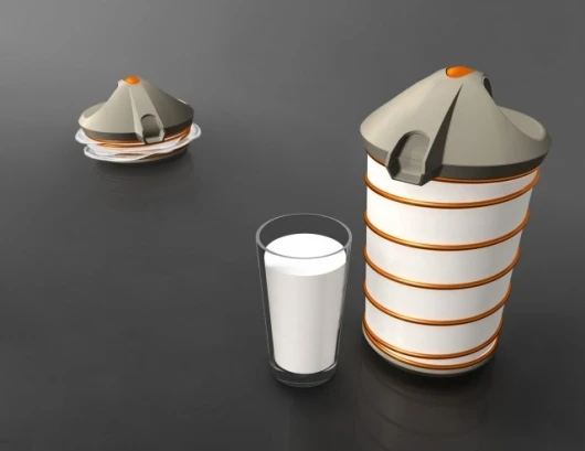 The Fresh shrinking milk jug