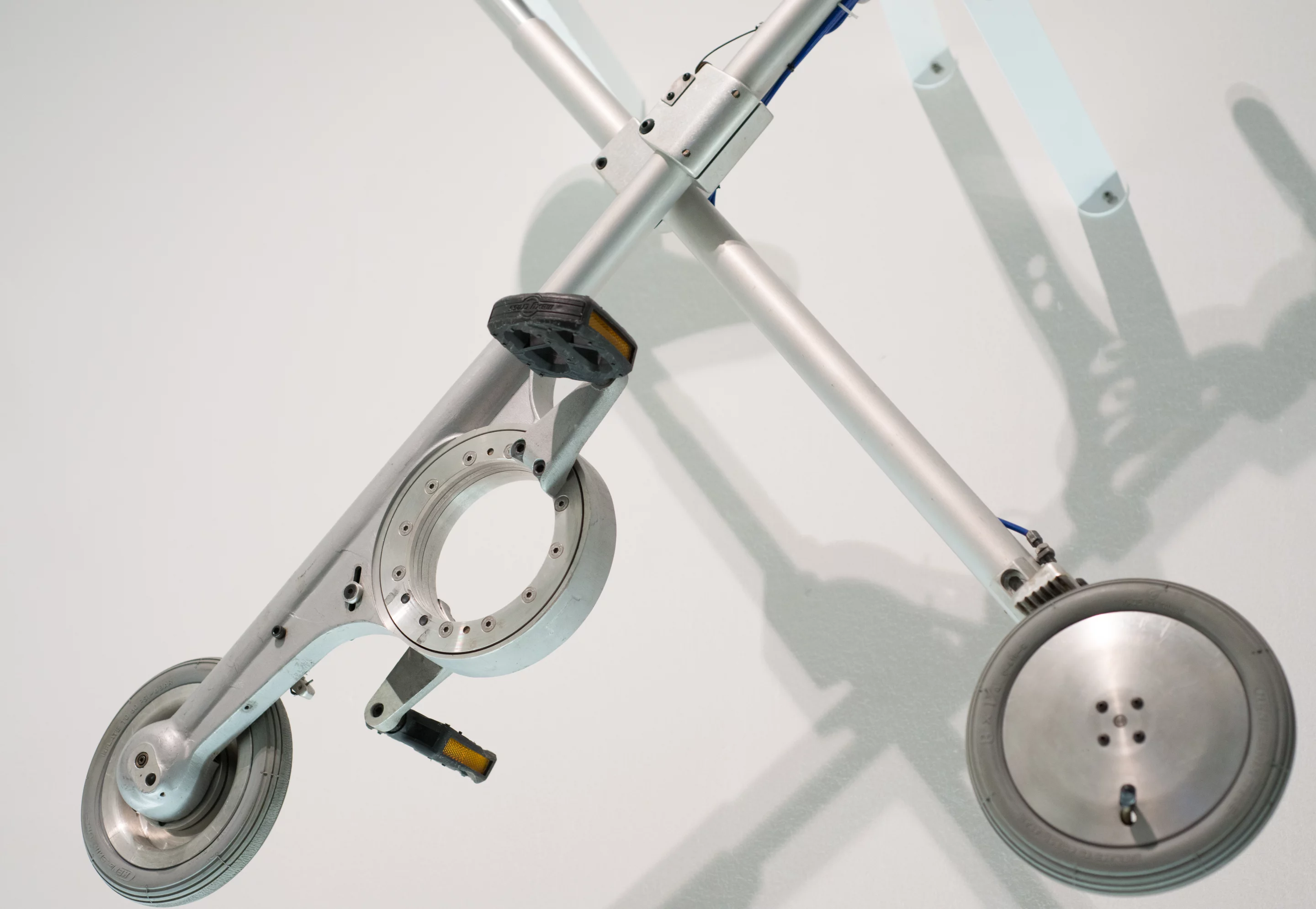 The X-Bike is made from machined aluminum