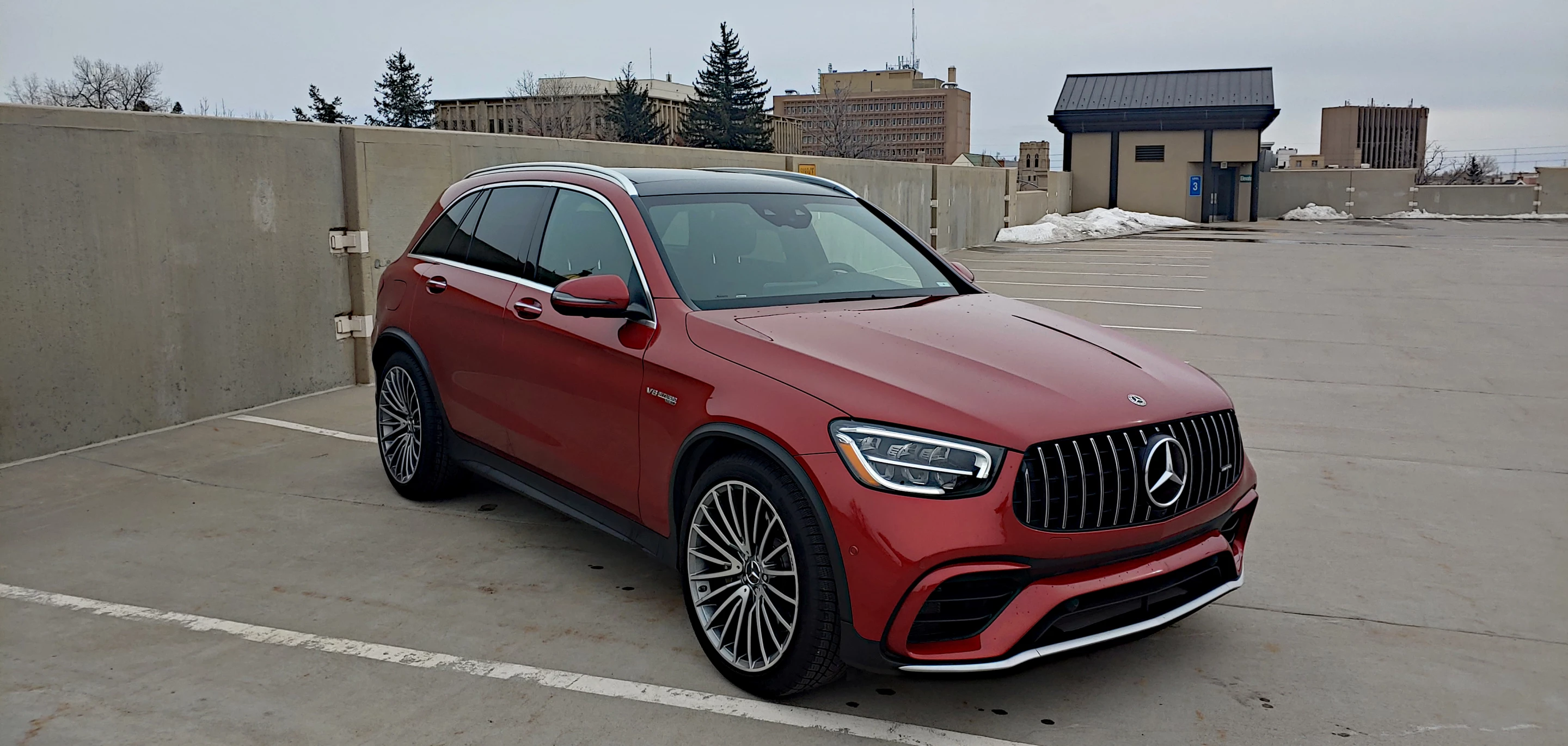 After spending most of a week with it as a daily driver, we learned that the Mercedes-Benz GLC 63 doesn't skimp on luxury