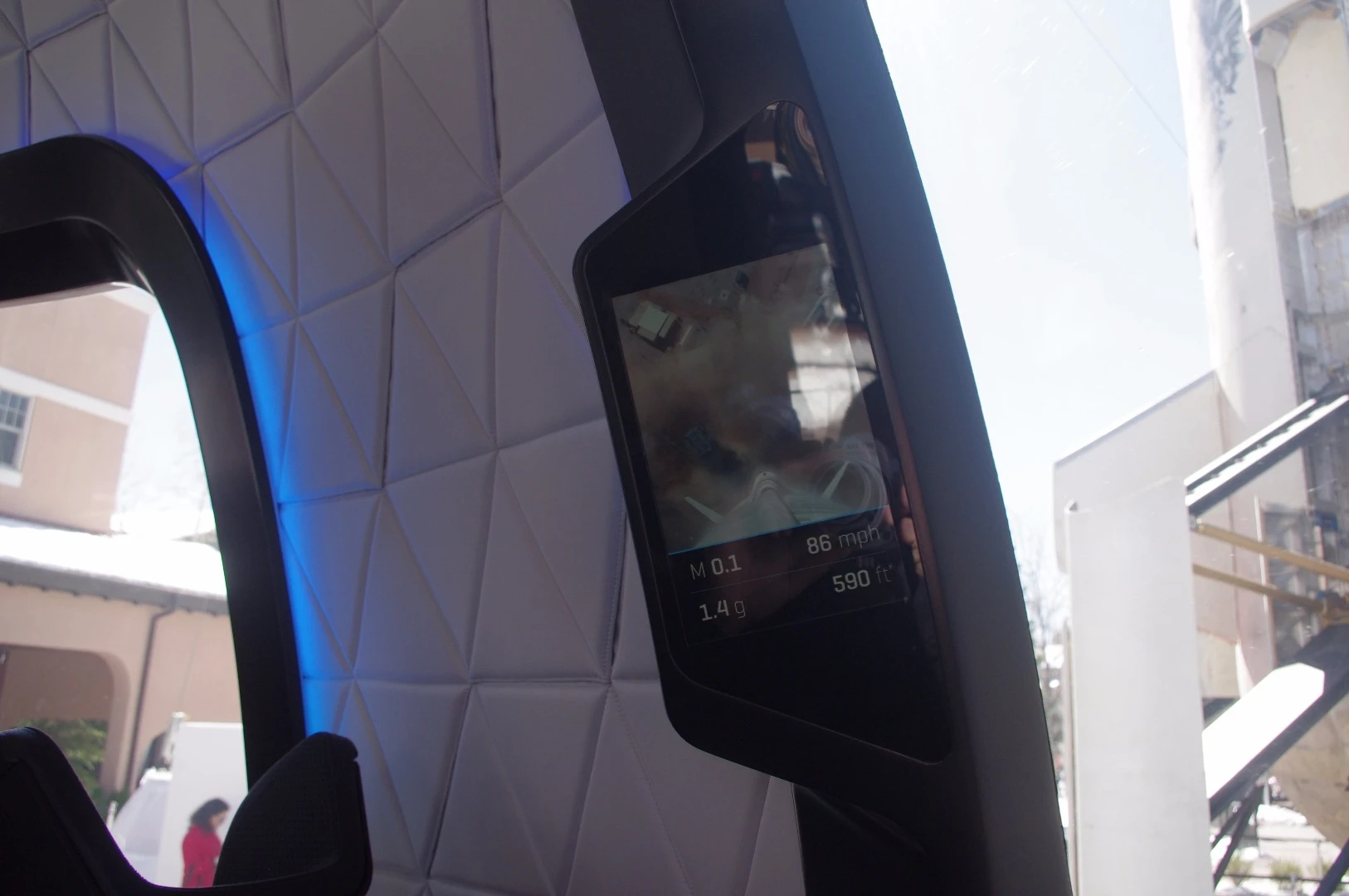 Each seat on Blue Origin's crew capsule comes with a small video display to provide trip feedback and indicate when it is safe to float about the cabin