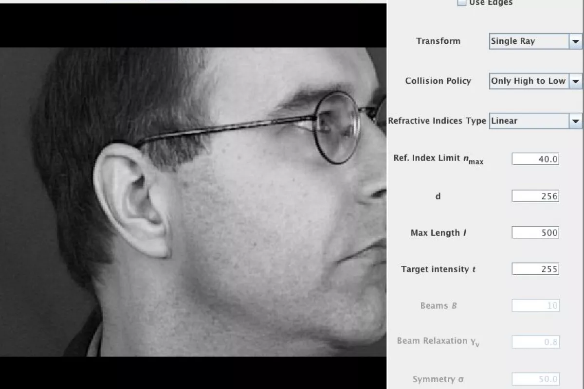 Southampton's image ray transform is able to locate and extract ears in images of peoples' heads