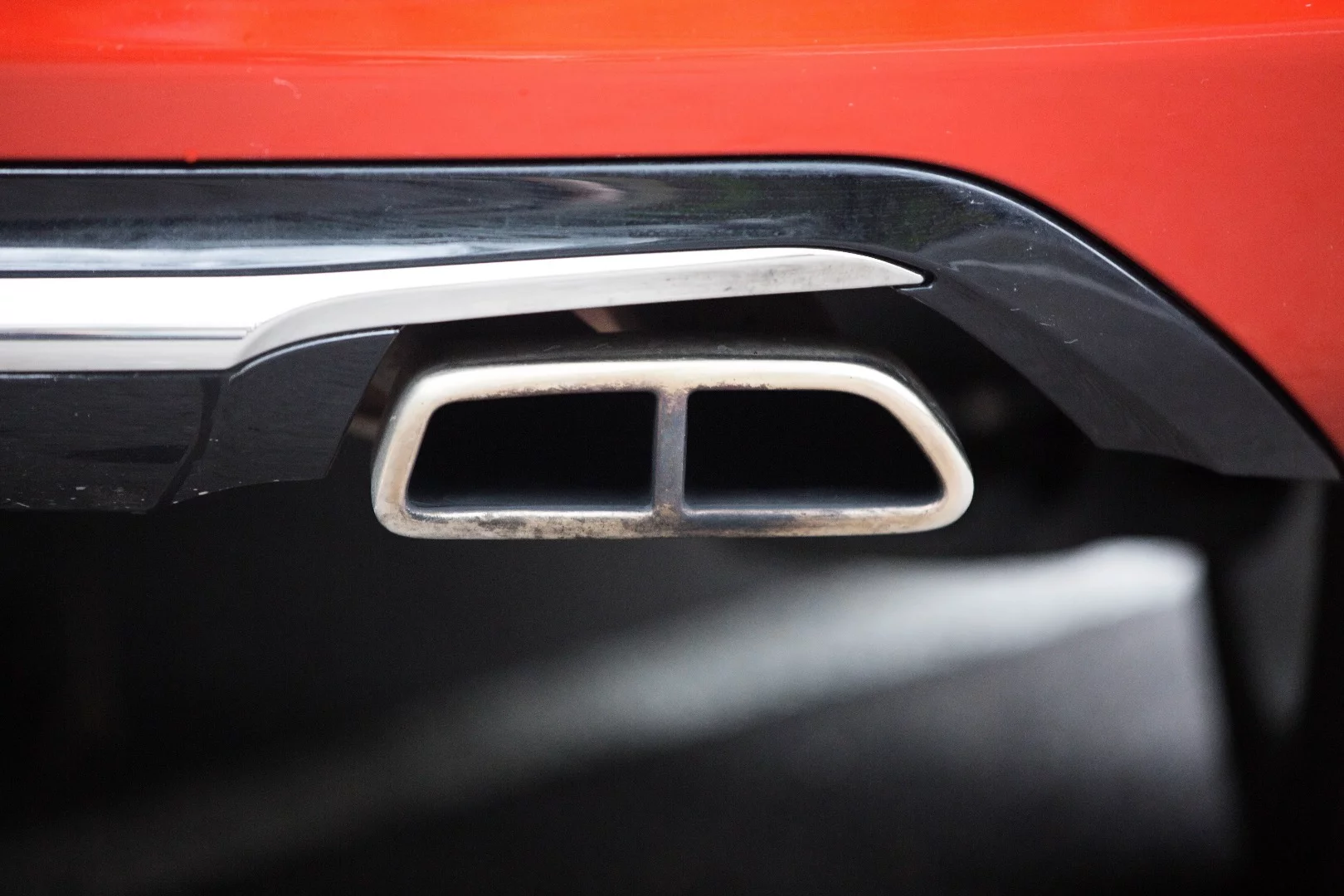 The car's funky little exhaust pipe