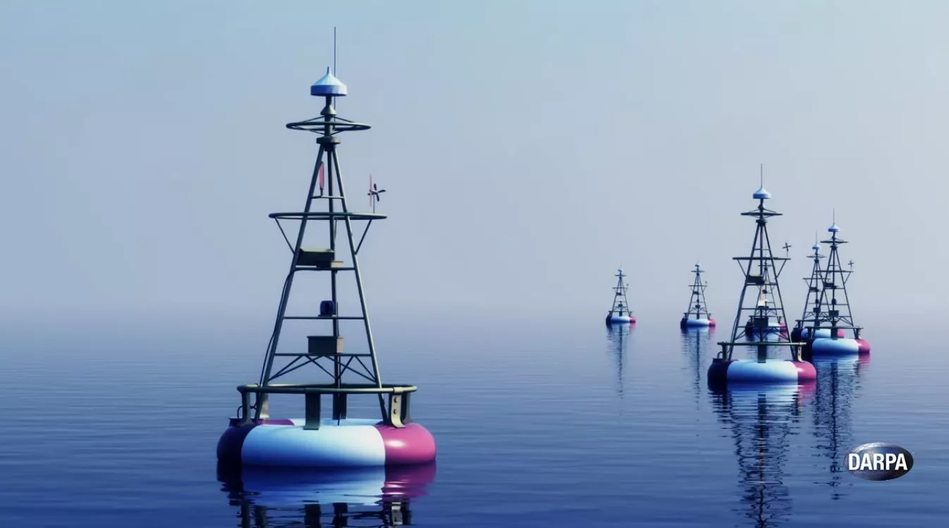 TUNA uses a series of buoys and fiber optic cables to create temporary data networks for the US Navy
