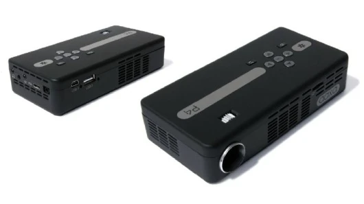 The AAXA P4 Pico Projector offers 80 lumens of brightness, 75 minutes of battery life and can handle 720p videos