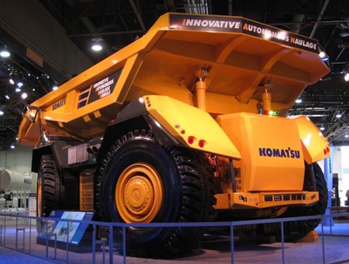 Komatsu is unveiling its Innovative Autonomous Haulage Vehicle at Minexpo International in Las Vegas this week