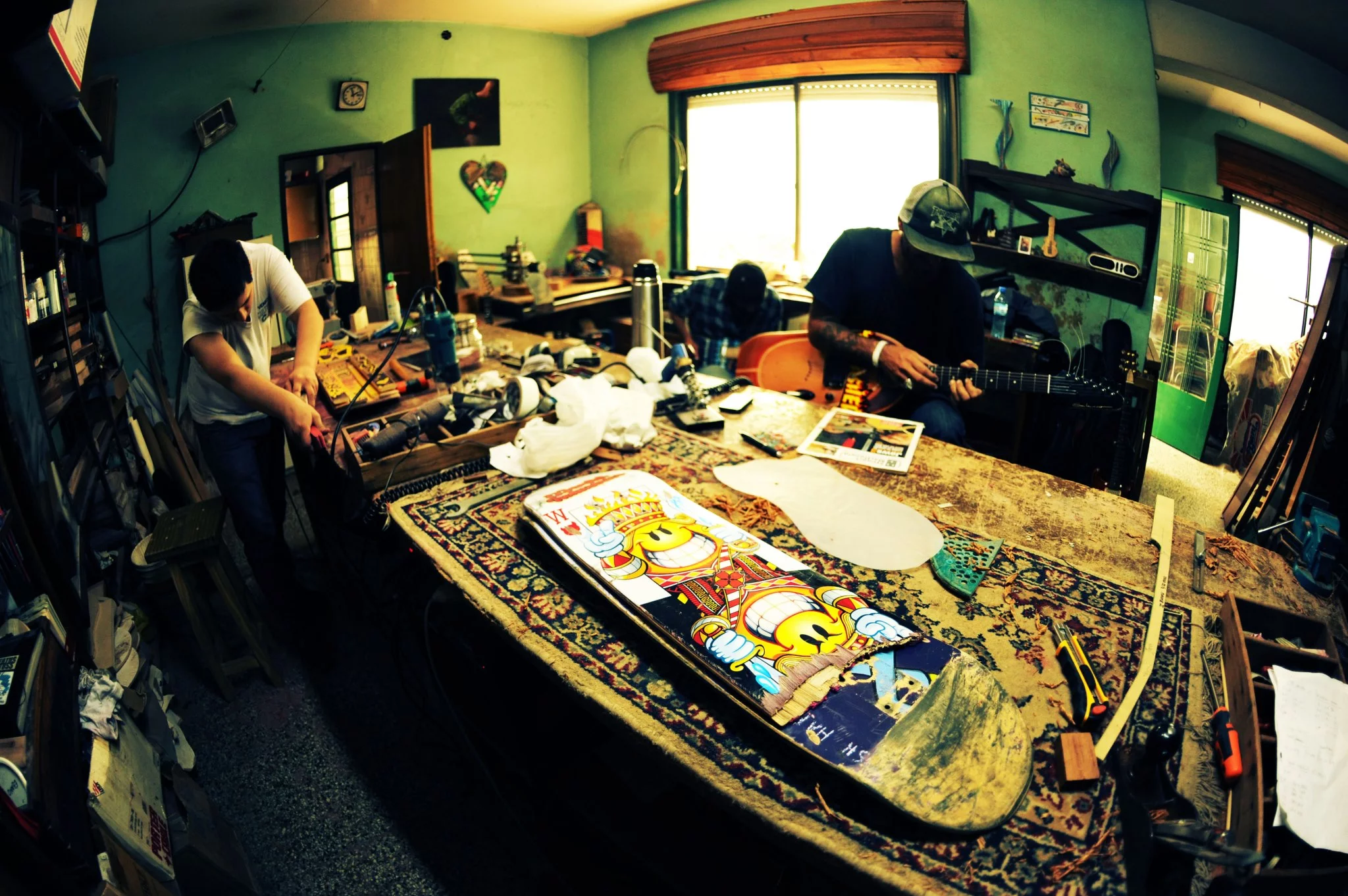 All of the instruments are handmade at the Galasso Guitars workshop in Buenos Aires