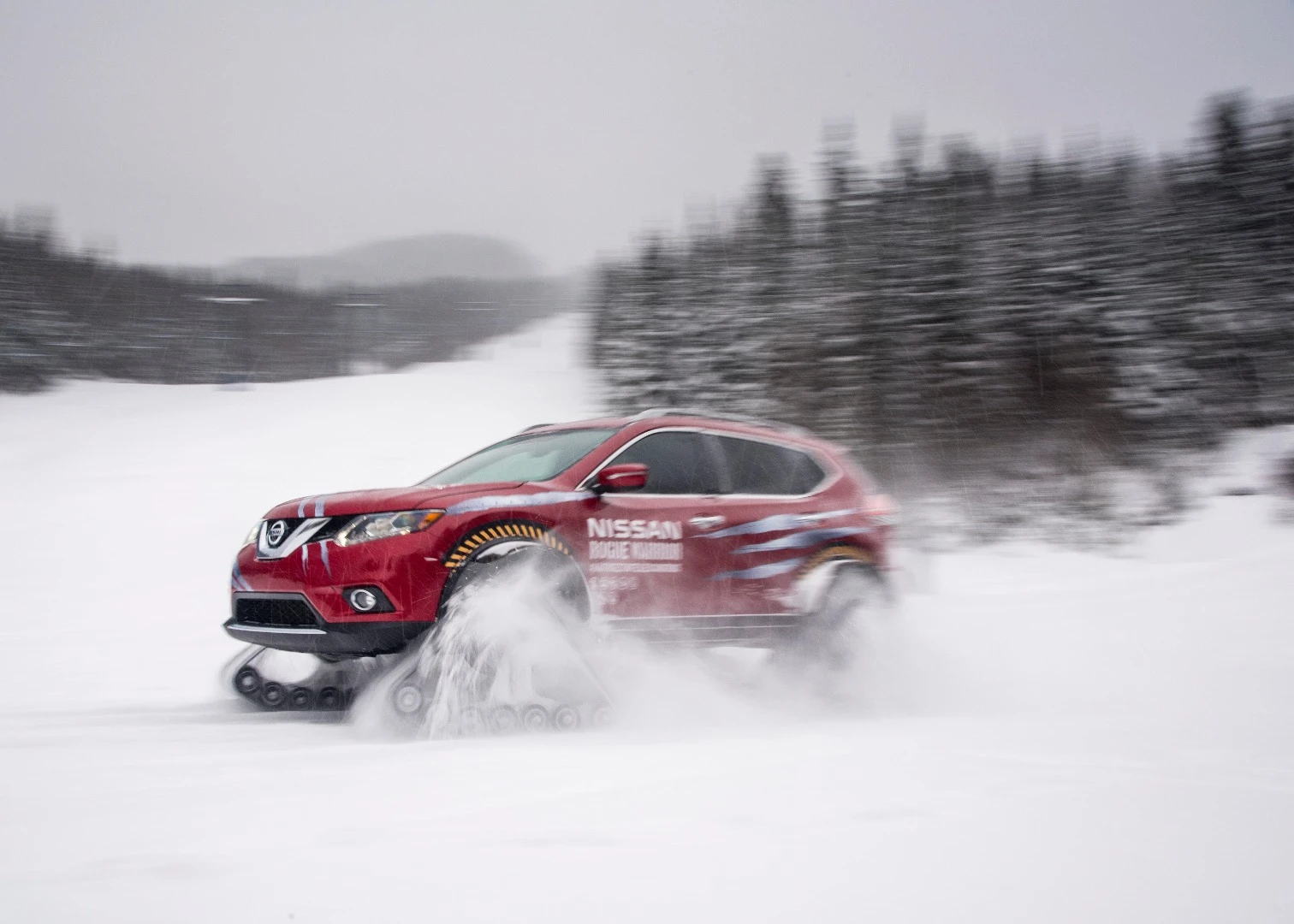 In the snow