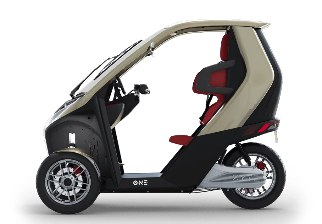 The One runs on an electric motor which is capable of producing 25 horsepower (19 kW) of peak power and 40 lb-ft (55 Nm) of maximum torque
